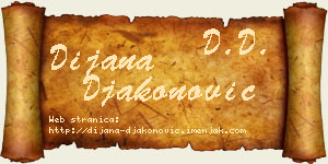 Dijana Đakonović vizit kartica